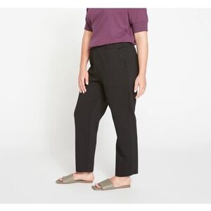 Universal Standard Moro Pants Women Black Pull-on Pockets Straight Leg Sz XL EUC